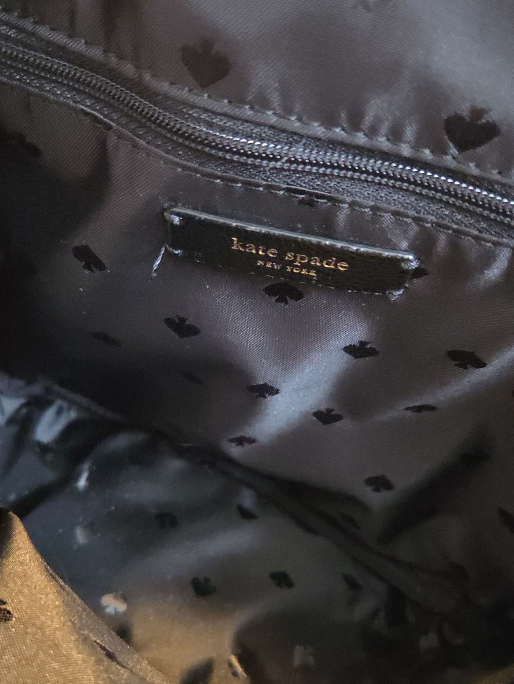 KATE SPADE 2018/2019 Retired DAWN PLACE Black Backpack w/ Pink Floral Embroidery - Picture 6 of 7